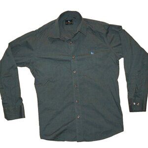 ETRO Dress Shirt Milano Grey Button Up Men's Sz 41 100% Cotton Made In Italy